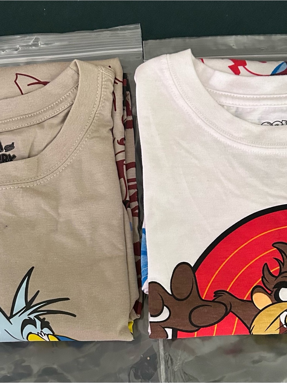 Warner Bros. Kids Tee Pack - White & Beige Cartoon Prints
